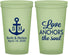 Custom Wedding 22 oz Glow In The Dark Cups - Love Anchors The Soul | 494