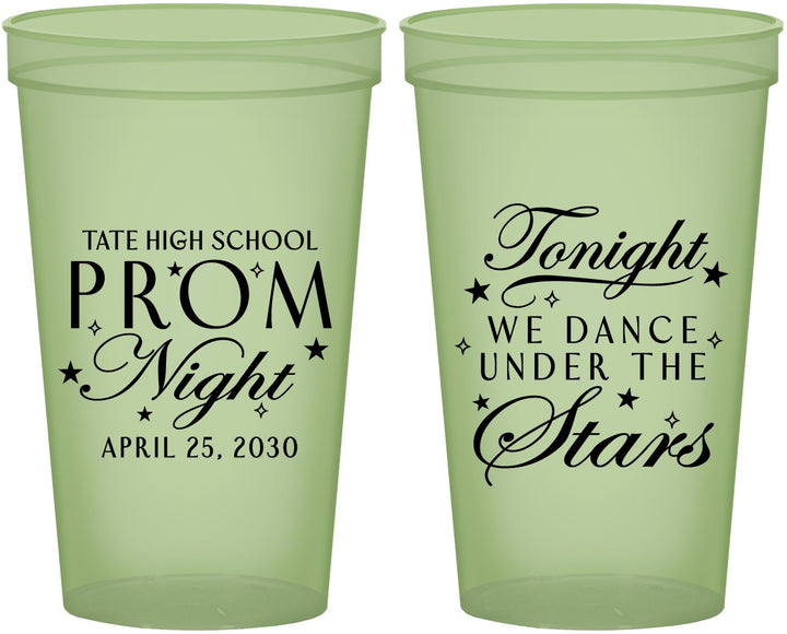 Custom Prom 22 oz Glow In The Dark Cups - Tonight We Dance | 50000