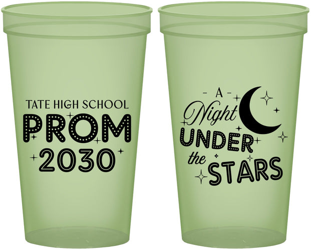 Custom Prom 22 oz Glow In The Dark Cups - A Night Under The Stars | 50004