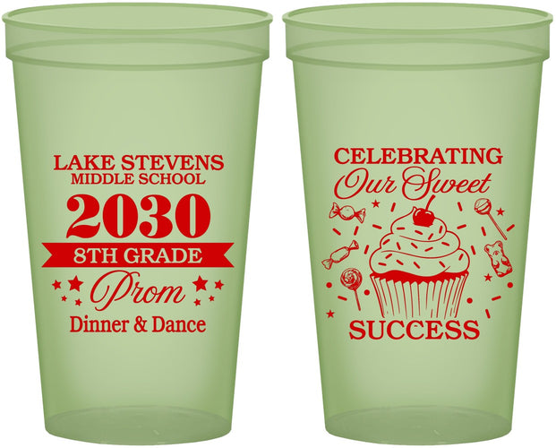 Custom Prom 22 oz Glow In The Dark Cups - 8th Grade Dance | 50013