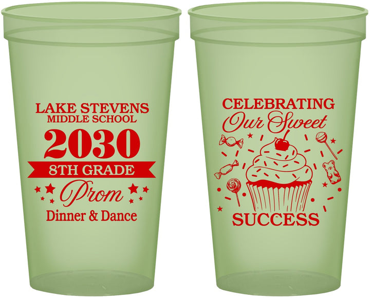 Custom Prom 22 oz Glow In The Dark Cups - 8th Grade Dance | 50013