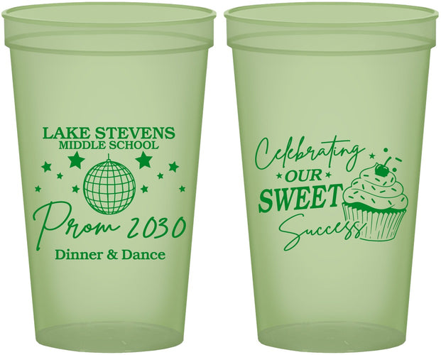 Custom Prom 22 oz Glow In The Dark Cups - Middle School Dance | 50014