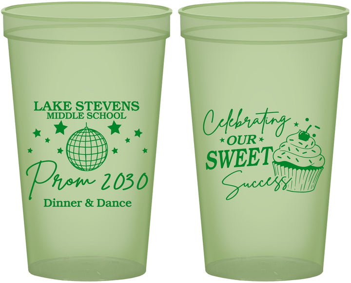 Custom Prom 22 oz Glow In The Dark Cups - Middle School Dance | 50014