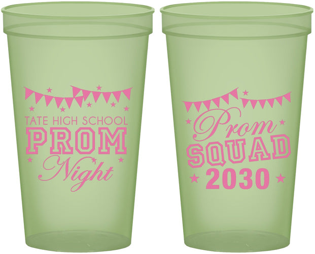 Custom Prom 22 oz Glow In The Dark Cups - Squad | 50015