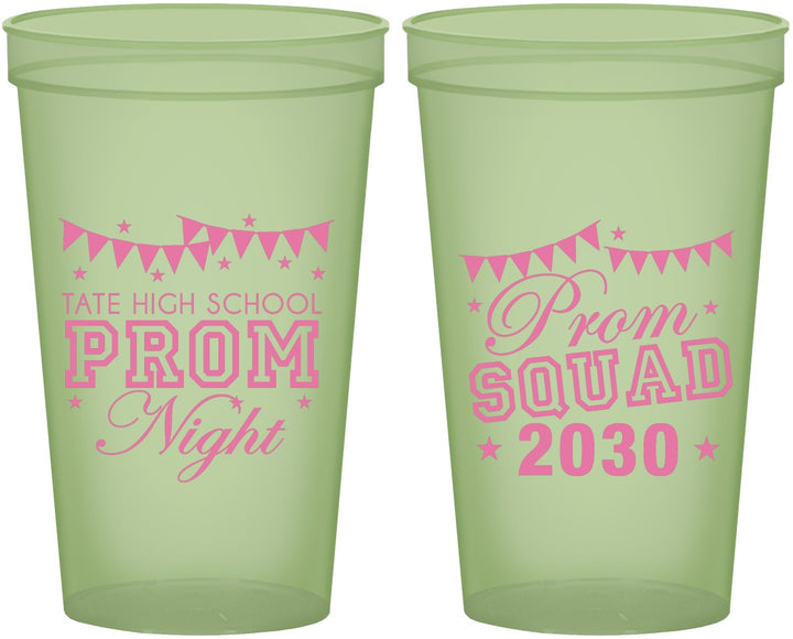 Custom Prom 22 oz Glow In The Dark Cups - Squad | 50015