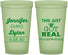 Custom Wedding 22 oz Glow In The Dark Cups - Just Got Real | 557