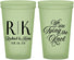 Custom Wedding 22 oz Glow In The Dark Cups - Monogram Tying Knot | 559