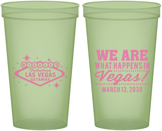 Custom Bachelorette 22 oz Glow In The Dark Cups - Las Vegas | 60029