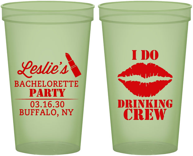 Custom Bachelorette 22 oz Glow In The Dark Cups - I Do Drinking Team | 60031