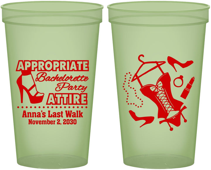 Custom Bachelorette 22 oz Glow In The Dark Cups - Last Walk | 60032