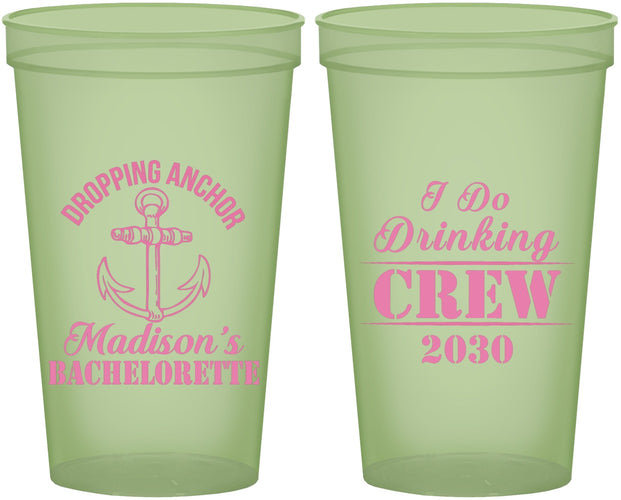 Custom Bachelorette 22 oz Glow In The Dark Cups - I Do Drinking Team | 60038