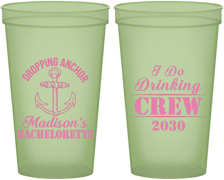 Custom Bachelorette 22 oz Glow In The Dark Cups - I Do Drinking Team | 60038