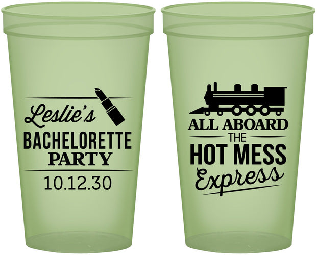 Custom Bachelorette 22 oz Glow In The Dark Cups - Hot Mess Express | 60075