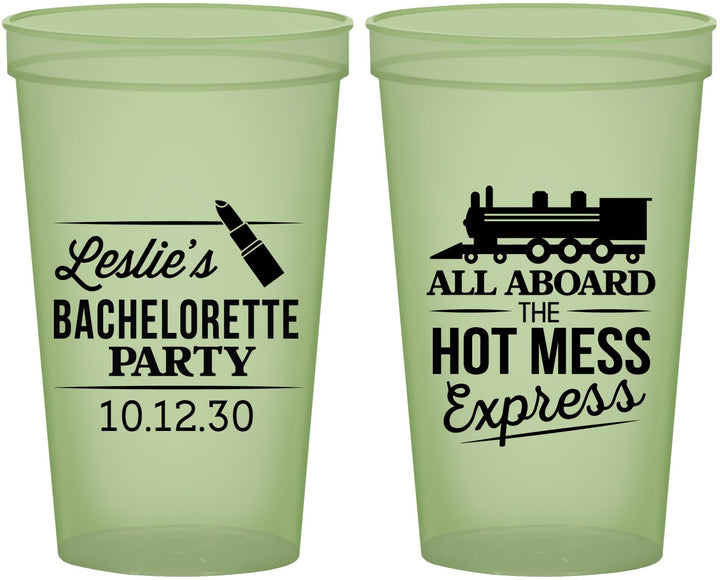 Custom Bachelorette 22 oz Glow In The Dark Cups - Hot Mess Express | 60075