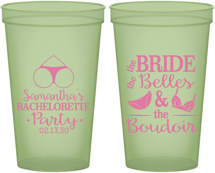 Custom Bachelorette 22 oz Glow In The Dark Cups - Brides Bells Boudoir | 60085