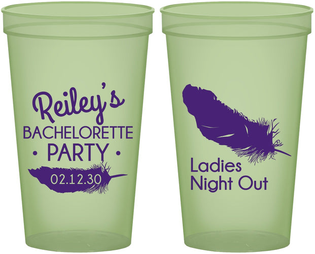 Custom Bachelorette 22 oz Glow In The Dark Cups - Ladies Night Out | 60087