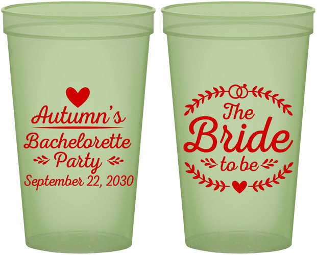 Custom Bachelorette 22 oz Glow In The Dark Cups - Bride To Be | 60088