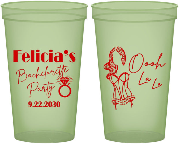 Custom Bachelorette 22 oz Glow In The Dark Cups - Paris | 60090