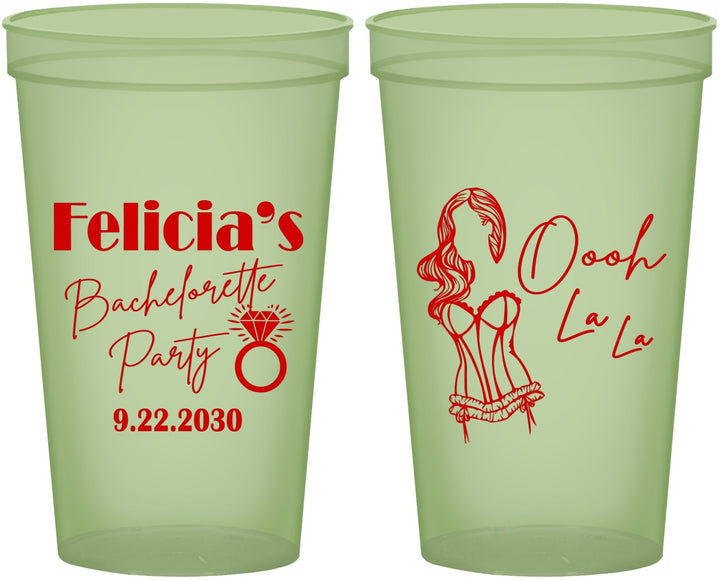 Custom Bachelorette 22 oz Glow In The Dark Cups - Paris | 60090