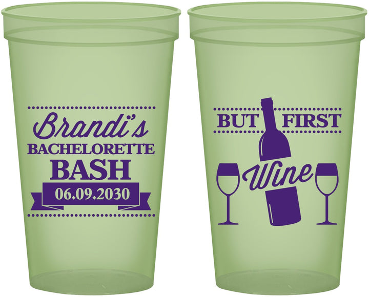 Custom Bachelorette 22 oz Glow In The Dark Cups - Wine | 60099