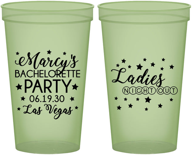 Custom Bachelorette 22 oz Glow In The Dark Cups - Ladies Night Out | 60101