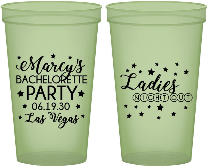 Custom Bachelorette 22 oz Glow In The Dark Cups - Ladies Night Out | 60101