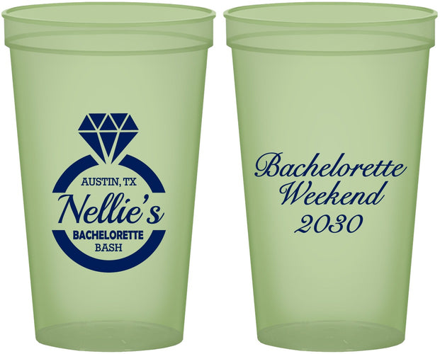 Custom Bachelorette 22 oz Glow In The Dark Cups - Ring | 60115