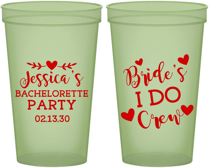 Custom Bachelorette 22 oz Glow In The Dark Cups - Brides I Do Crew | 60159