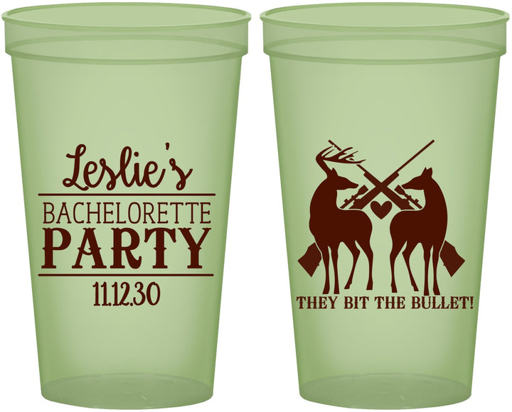 Custom Bachelorette 22 oz Glow In The Dark Cups - Hunting | 60187