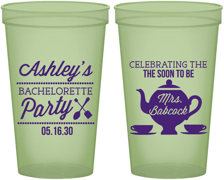 Custom Bachelorette 22 oz Glow In The Dark Cups - Teapot | 60189