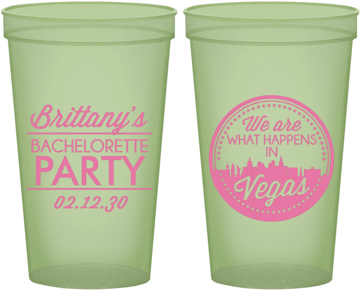Custom Bachelorette 22 oz Glow In The Dark Cups - Las Vegas | 60190