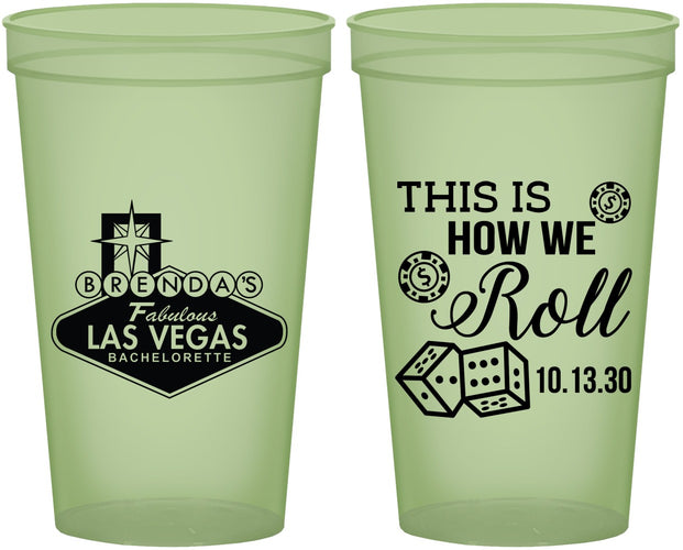 Custom Bachelorette 22 oz Glow In The Dark Cups - Las Vegas | 60191