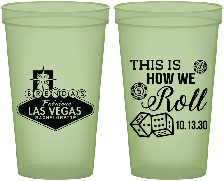 Custom Bachelorette 22 oz Glow In The Dark Cups - Las Vegas | 60191