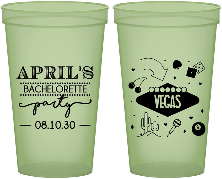Custom Bachelorette 22 oz Glow In The Dark Cups - Las Vegas | 60198