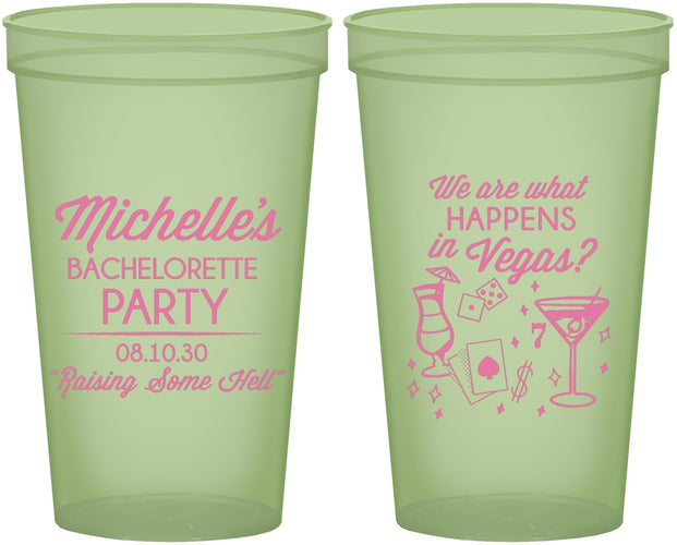 Custom Bachelorette 22 oz Glow In The Dark Cups - Las Vegas | 60199