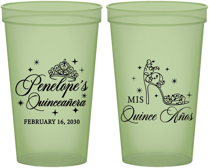 Custom Quinceanera 22 oz Glow In The Dark Cups - Mis Quince Anos | 70004
