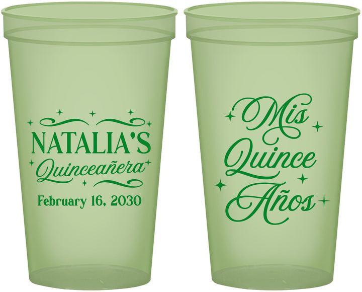 Custom Quinceanera 22 oz Glow In The Dark Cups - Mis Quince Anos | 70006