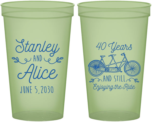 Custom Anniversary 22 oz Glow In The Dark Cups - Cheers To 40 Years | 80025