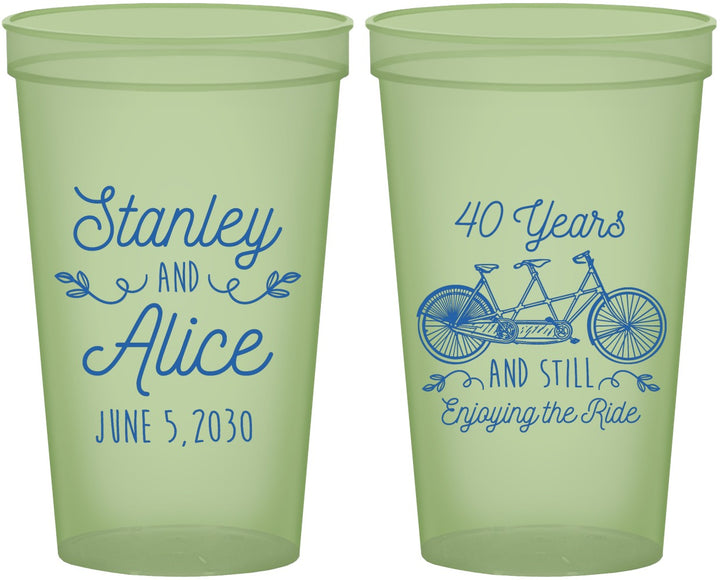 Custom Anniversary 22 oz Glow In The Dark Cups - Cheers To 40 Years | 80025