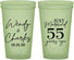 Custom Anniversary 22 oz Glow In The Dark Cups - Just Married 55 Years Ago | 80028