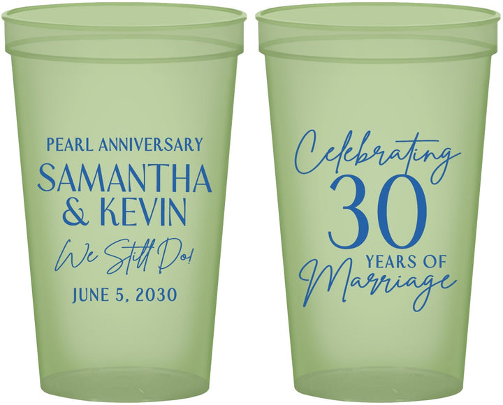 Custom Anniversary 22 oz Glow In The Dark Cups - 30 Years Of Marriage | 80033