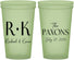 Custom Wedding 22 oz Glow In The Dark Cups - Two Letter Monogram | 802