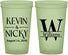Custom Wedding 22 oz Glow In The Dark Cups - Monogram | 806