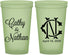 Custom Wedding 22 oz Glow In The Dark Cups - Two Letter Monogram | 807