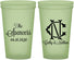 Custom Wedding 22 oz Glow In The Dark Cups - Two Letter Monogram | 808
