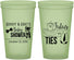 Custom Baby Shower 22 oz Glow In The Dark Cups - Gender Reveal Tutus Or Ties | 90033