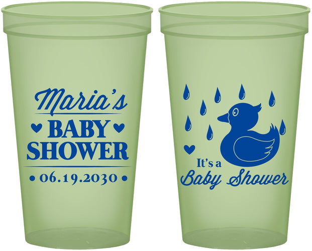 Custom Baby Shower 22 oz Glow In The Dark Cups - Duckling | 90047