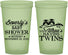 Custom Baby Shower 22 oz Glow In The Dark Cups - Twins Baby Owls | 90074