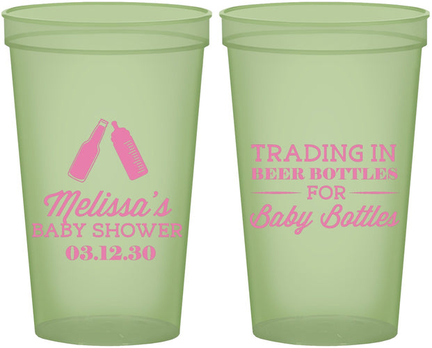 Custom Baby Shower 22 oz Glow In The Dark Cups - Bottles | 90115