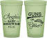 Custom Baby Shower 22 oz Glow In The Dark Cups - Guns Or Glitter | 90130